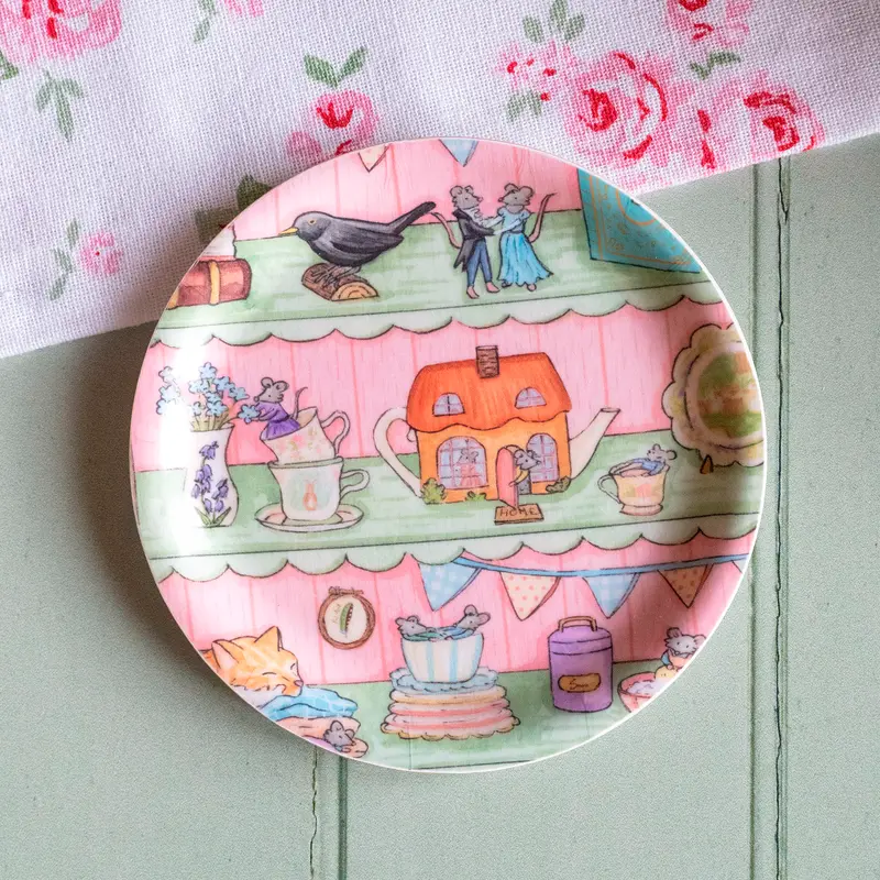 Sous-tasse "L'étagère de printemps des souris"