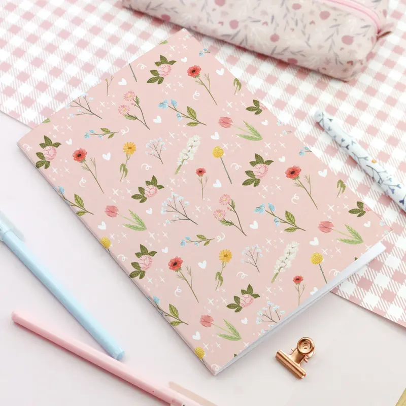 Spring flowers notebook - Bucolic Journey - Soft cover notebook
