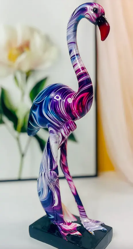 Statuette Flamant Rose Graffiti