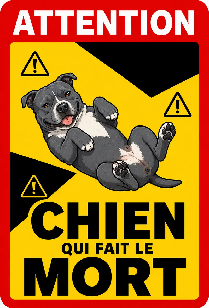 STICKER STAFFIE - CHIEN QUI FAIT LE MORT - AC187
