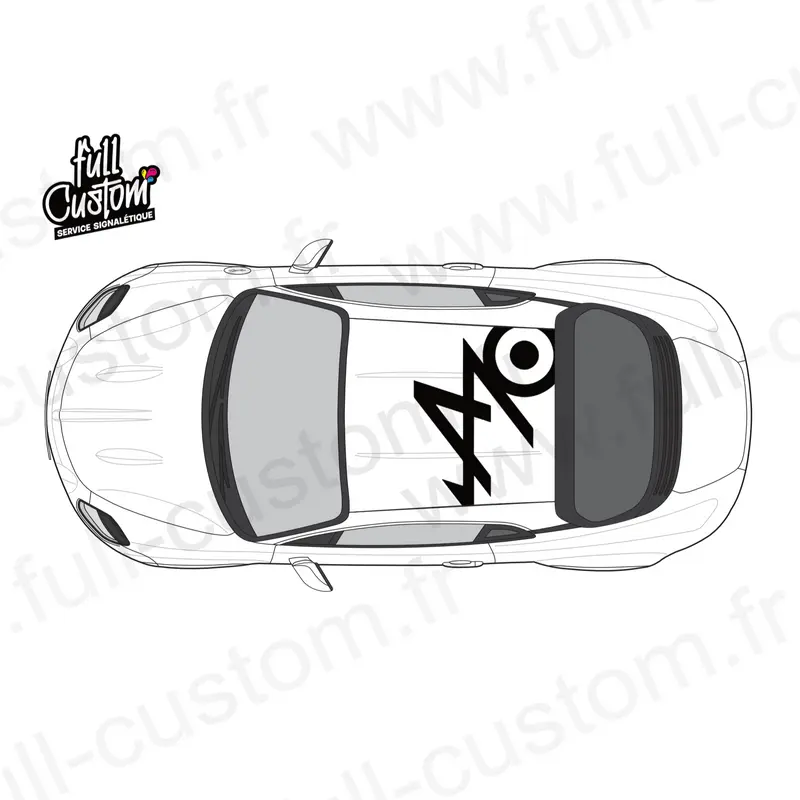 Stickers de toit Alpine 70 ans