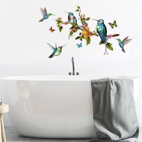 Stickers Muraux Oiseaux et Papillon