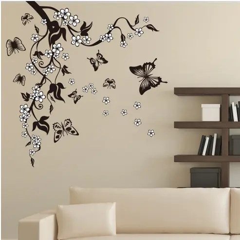 Stickers Muraux Papillon Arbre