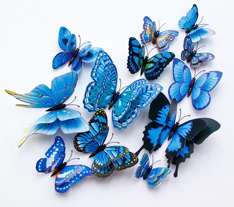 Stickers Muraux Papillon Bleu
