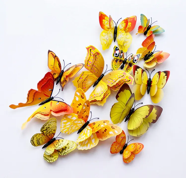 Stickers Muraux Papillon Jaune