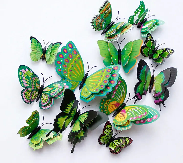 Stickers Muraux Papillon Vert
