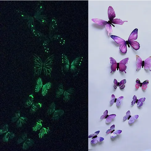 Stickers Muraux Papillons Phosphorescent