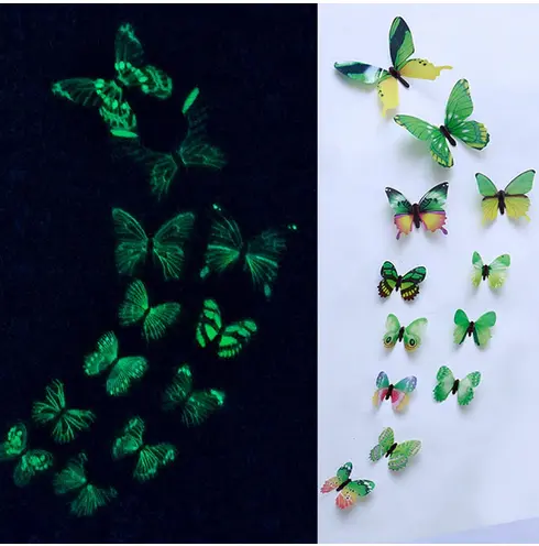 Stickers Muraux Papillons Phosphorescents