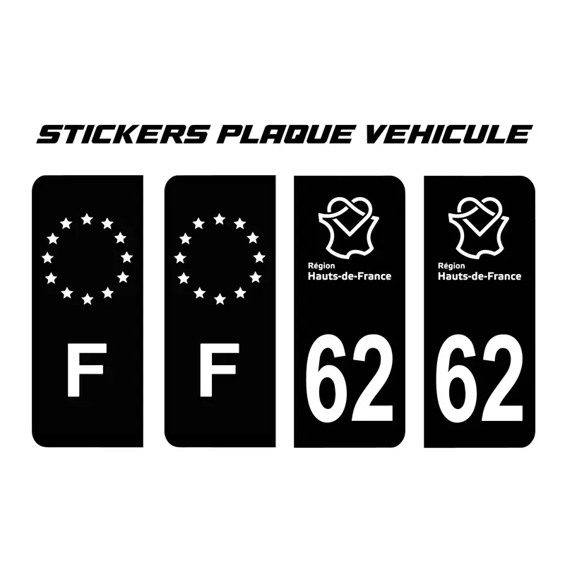 Stickers Plaque d’Immatriculation Personnalisés