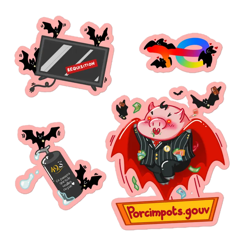 Stickers Porcimpots.gouv
