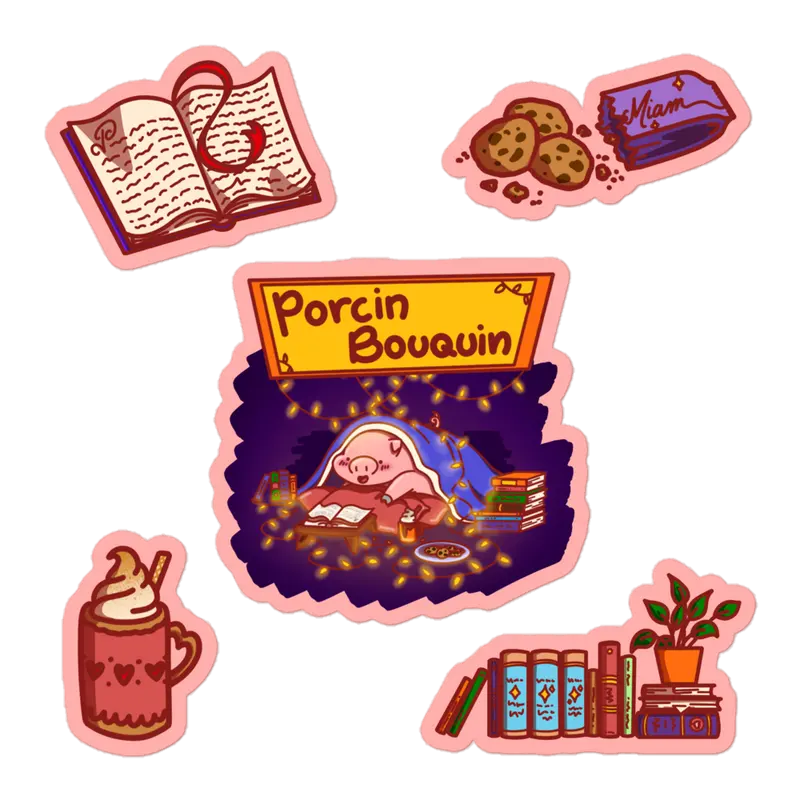 Stickers Porcin Bouquin
