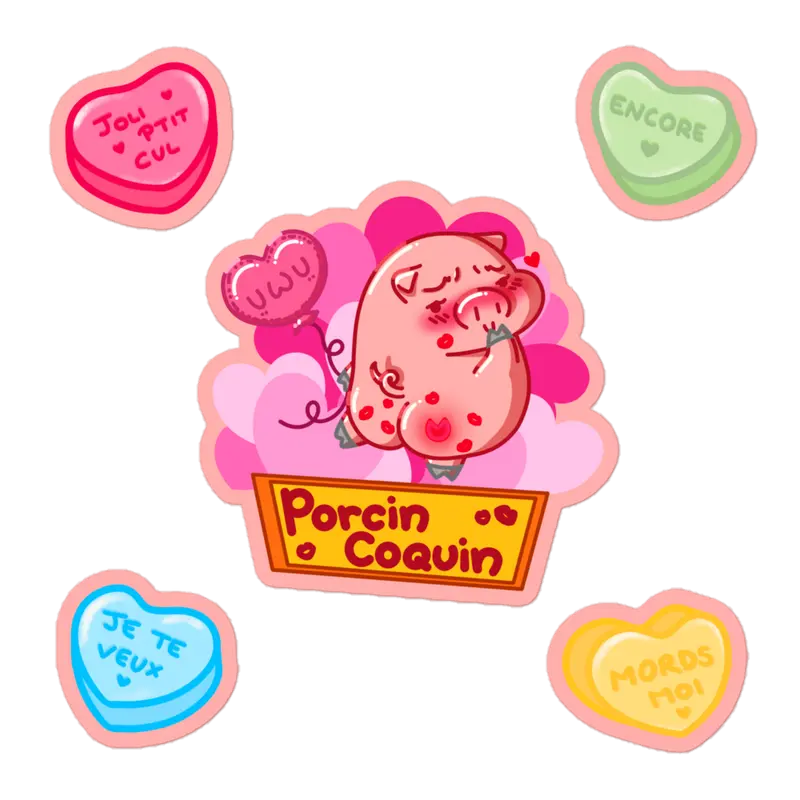 Stickers Porcin coquin