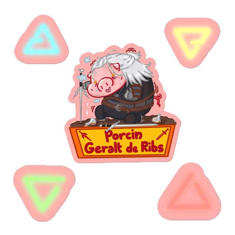 Stickers Porcin Geralt de Ribs