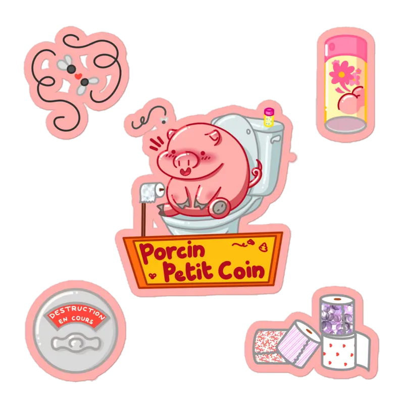 Stickers Porcin Petit Coin