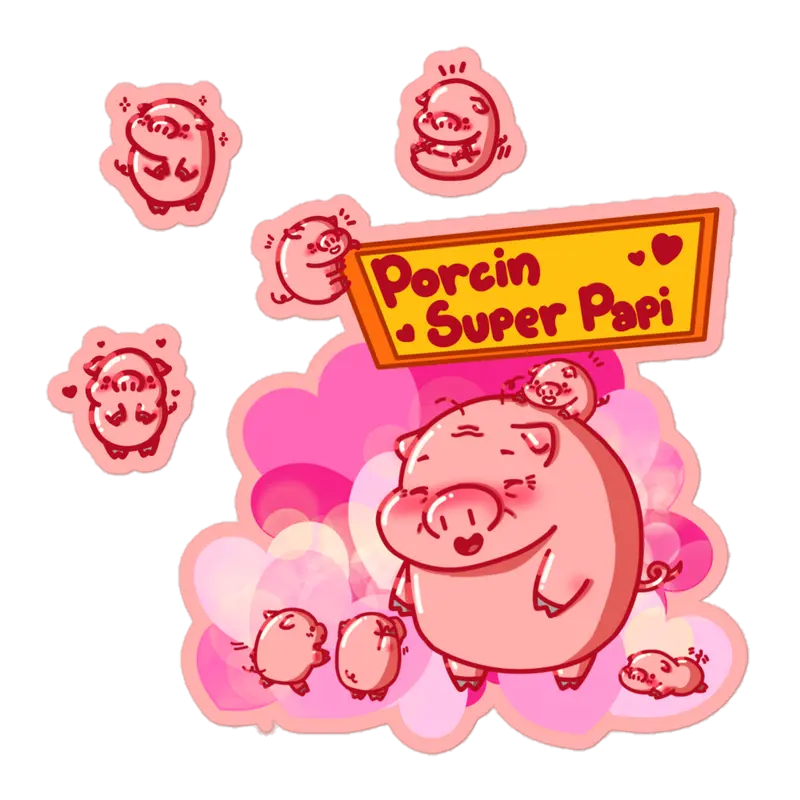 Stickers Porcin Super Papi