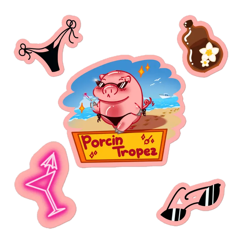 Stickers Porcin Tropez