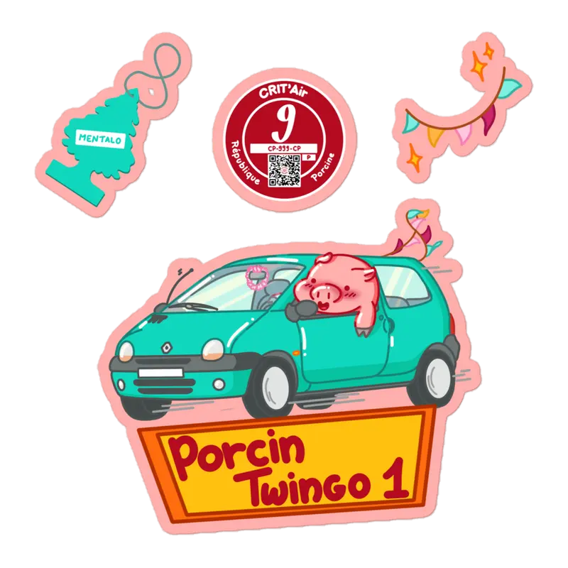 Stickers Porcin Twingo 1