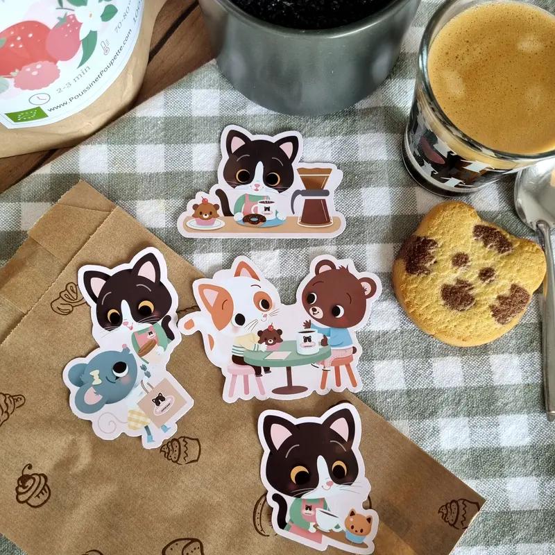 STICKERS VINYLE  - "COFFEE SHOP"