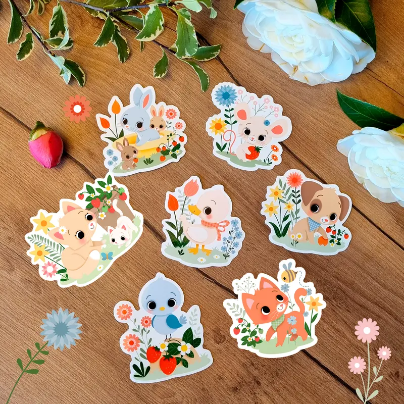 STICKERS VINYLE  - SPRING GARDEN