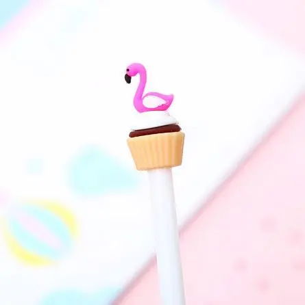 Stylo Bic Flamant Rose Cupcake Blanc