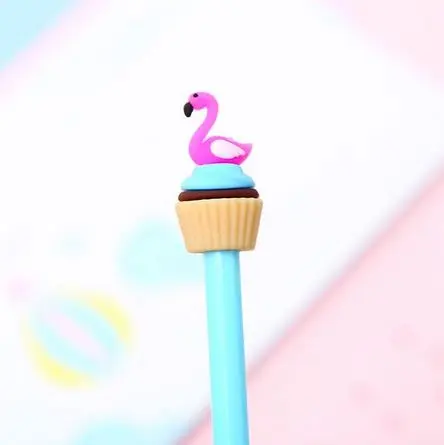 Stylo Bic Flamant Rose Cupcake Bleu