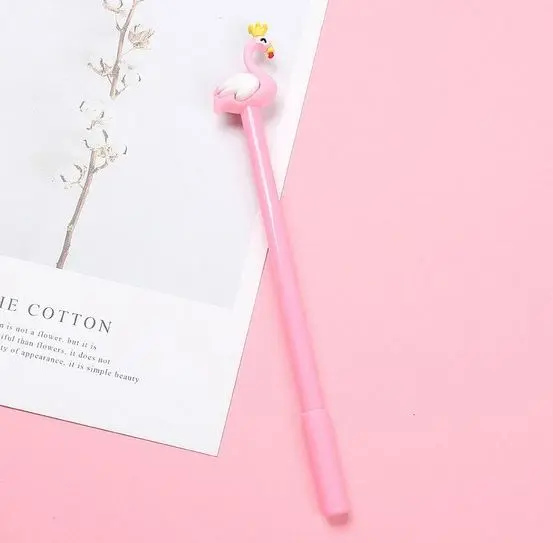Stylo Flamant Rose Embout Couronne