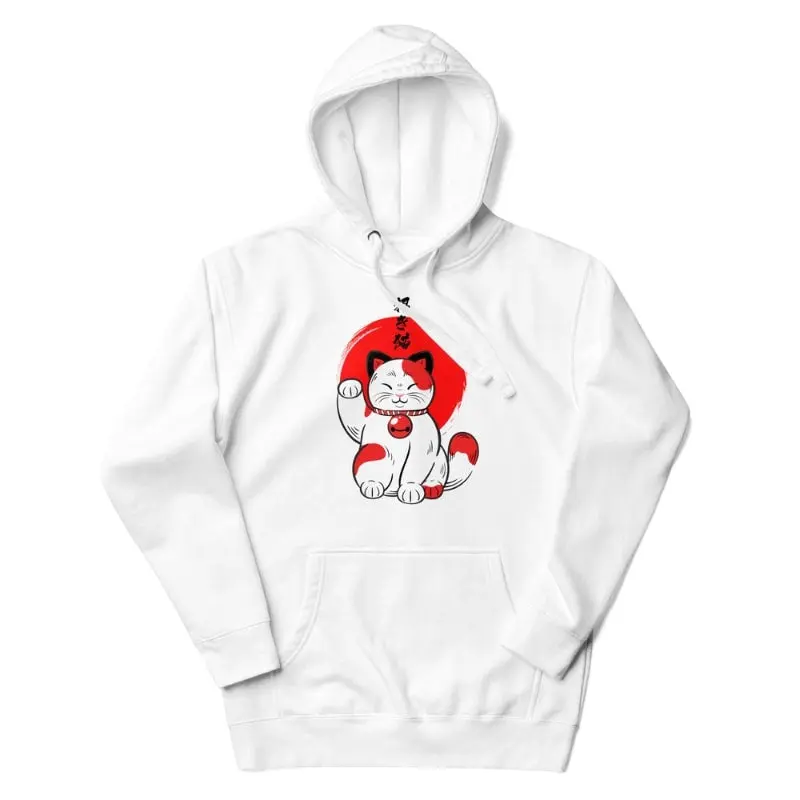 Sudadera Japonesa Gato Suerte