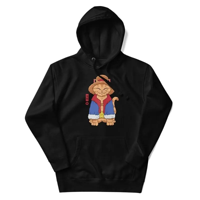 Sudadera Japonesa Neko Gorro de Paja