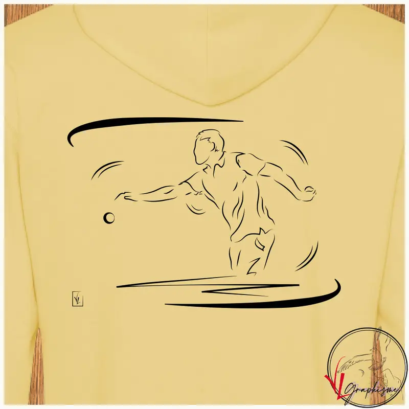 Sweat-Shirt à Capuche Pétanque Tir 280g/m² Coton - Personnalisable