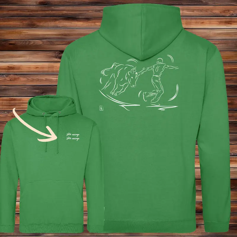 Sweat-shirt Course Camarguaise Le Raseteur - Personnalisable