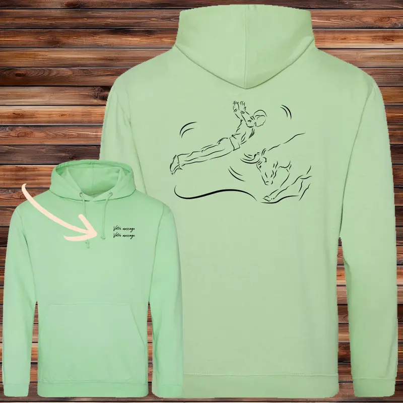 Sweat-shirt Course Landaise Sauteur Face à Face - Personnalisable