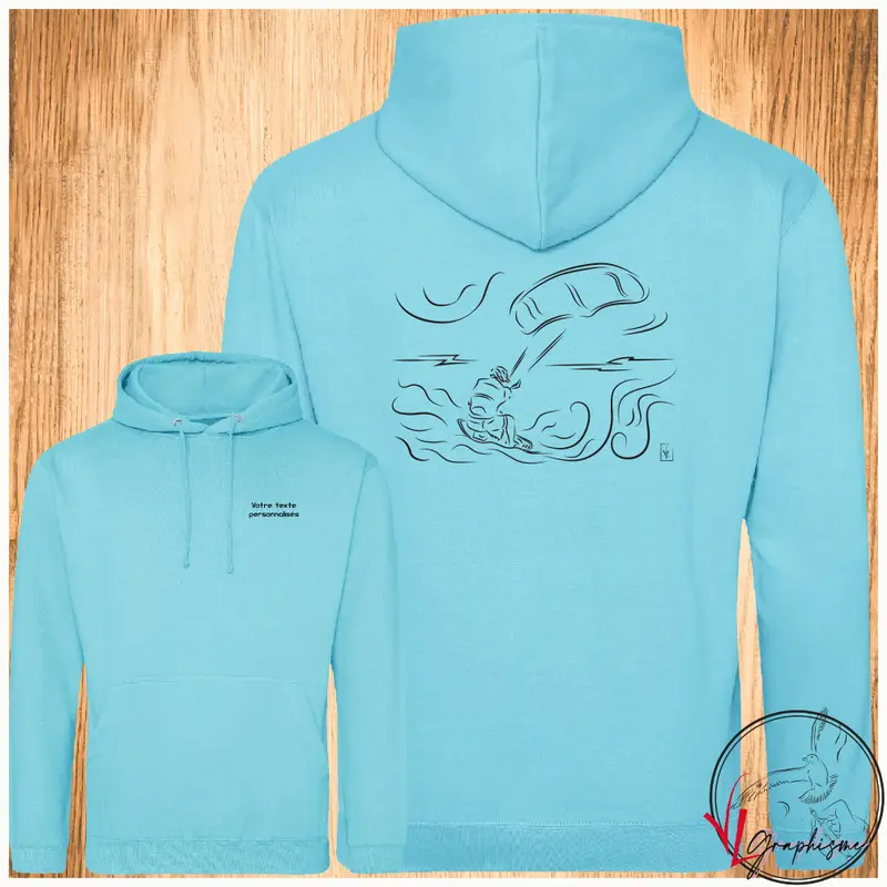 Sweat-Shirt Kitesurf Vagues Sport