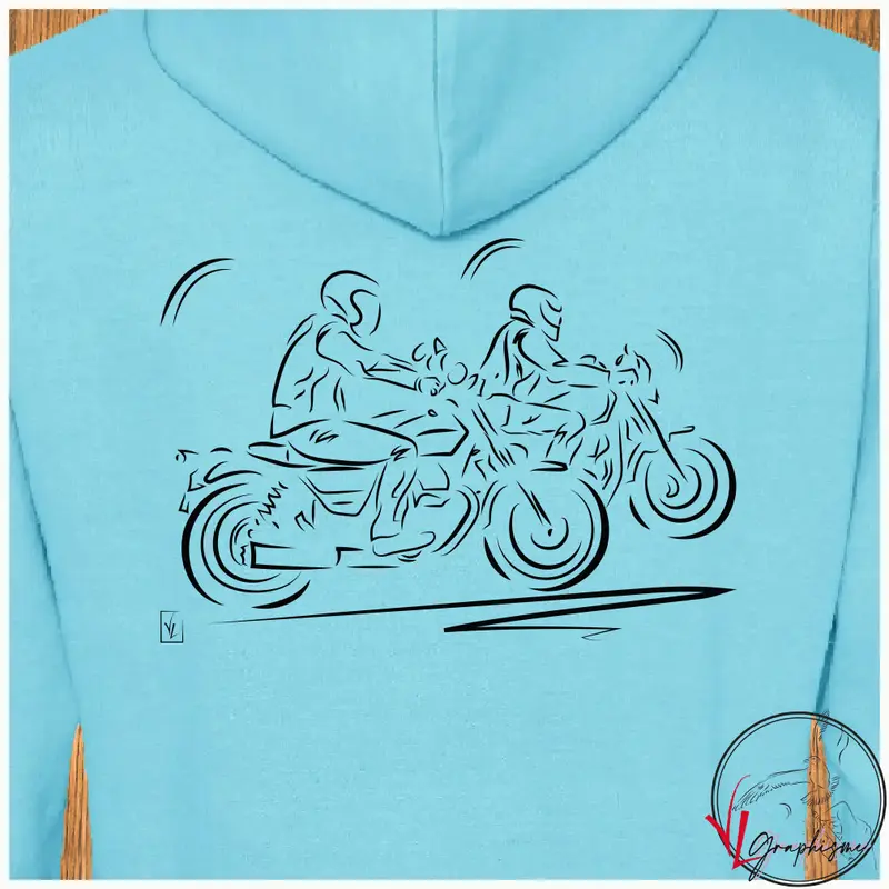 Sweat-Shirt le duo à moto