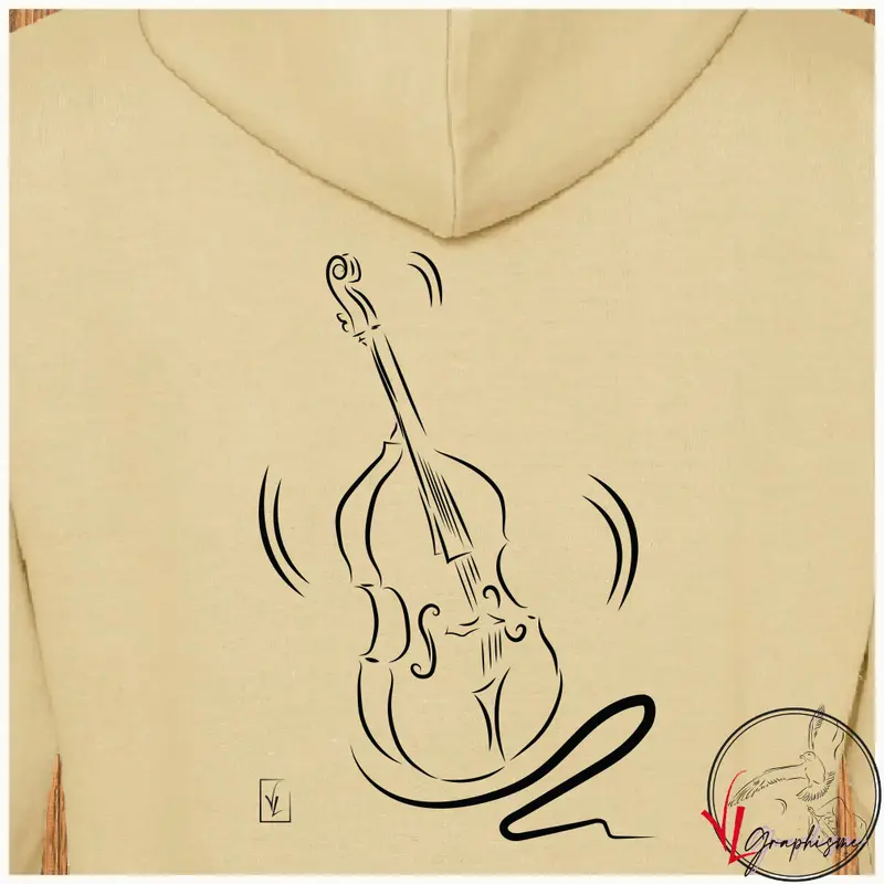Sweat-Shirt Musique Contrebasse