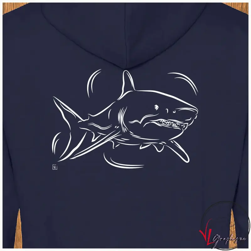 Sweat-Shirt Requin Blanc
