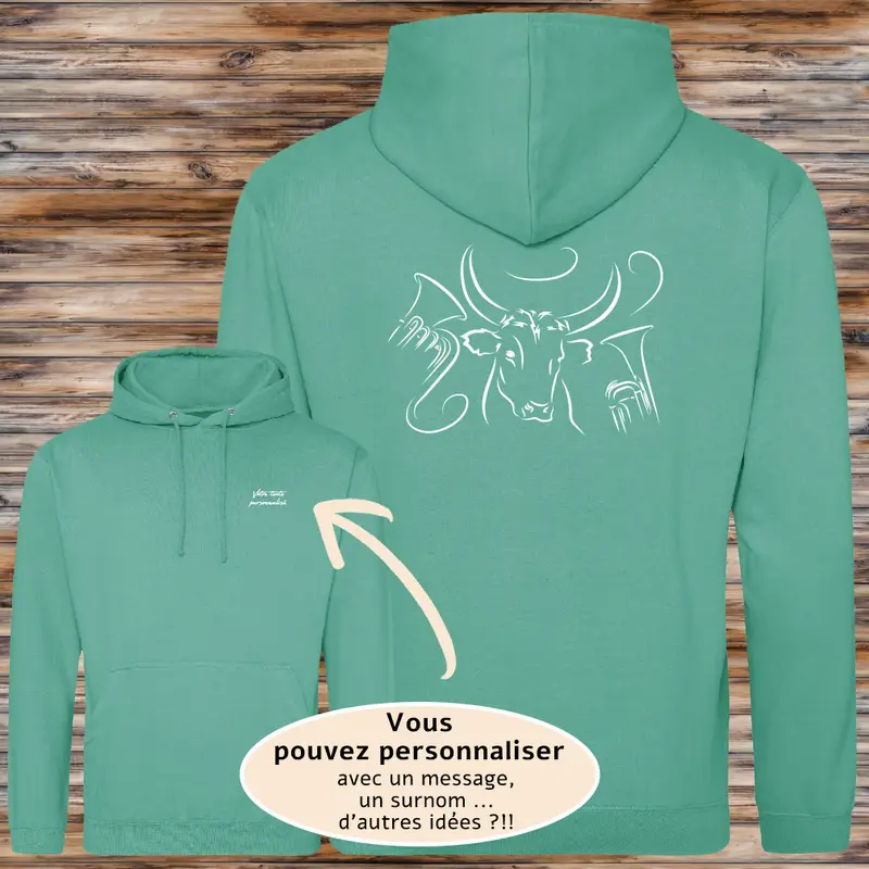 Sweat-shirt Vachette Musique Feria Fête Votive - Personnalisable