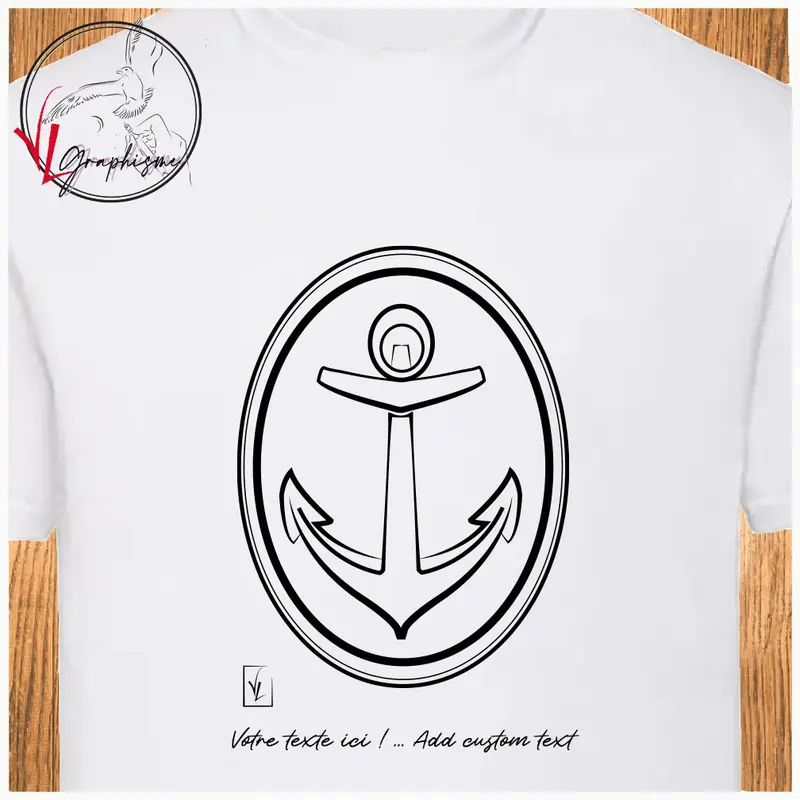 T-Shirt Ancre Ovale