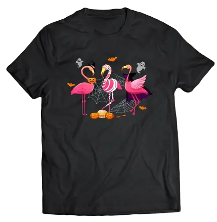 T-shirt avec Flamant Rose Halloween
