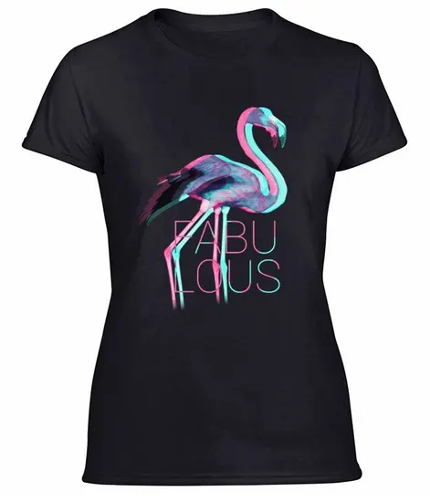 T-shirt avec Imprimé Flamant Rose Fabuleux