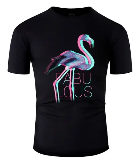 T-shirt avec Imprimé Flamant Rose Fabuleux