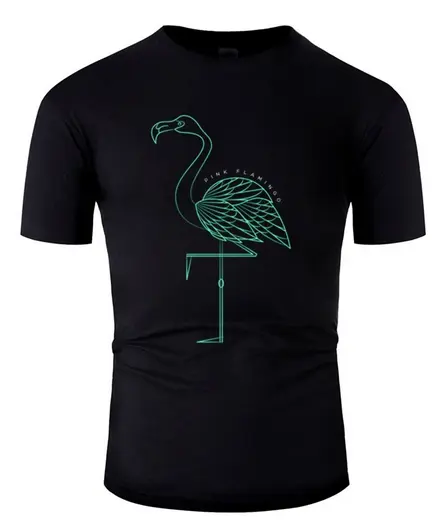 T-shirt avec Imprimé Flamant Rose Fin