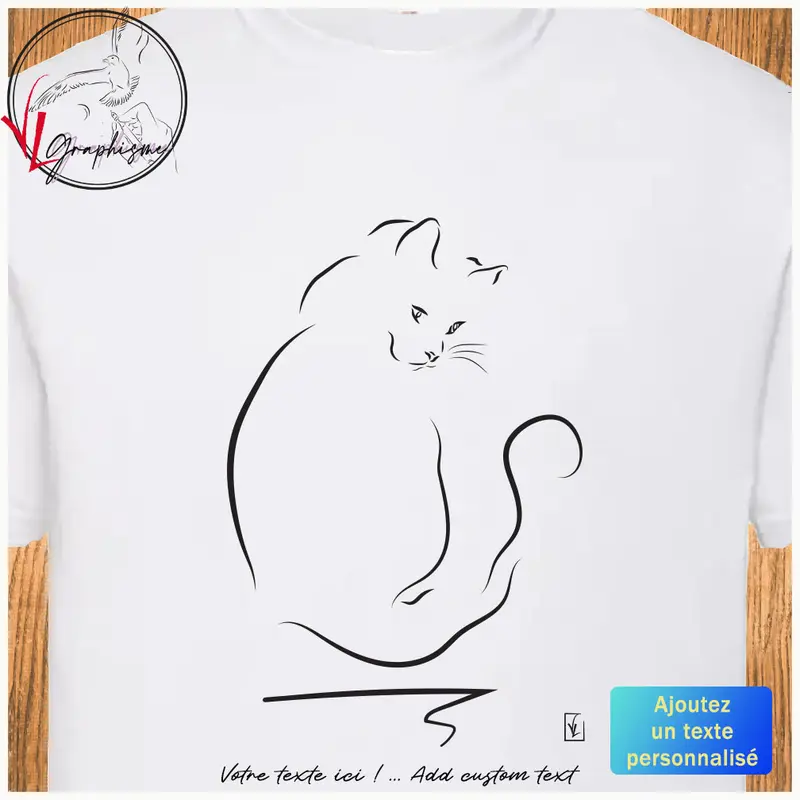 T-Shirt Chat de dos