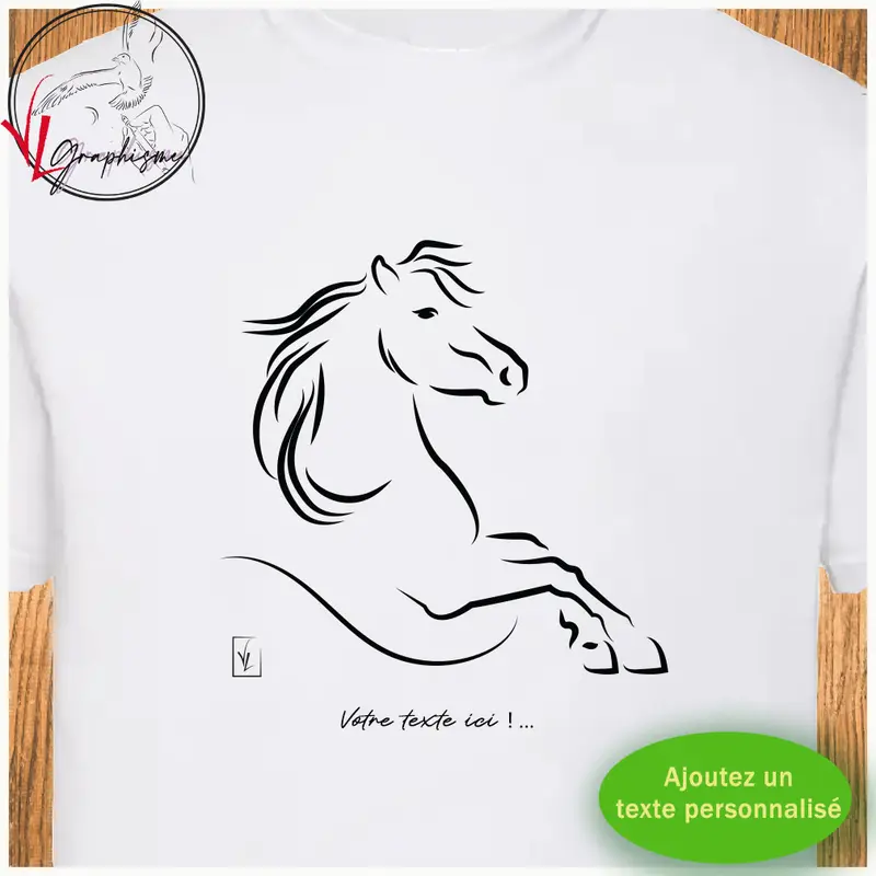 T-Shirt Cheval Cabré - Personnalisable