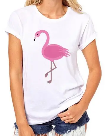 T-shirt Flamant Rose Cartoon