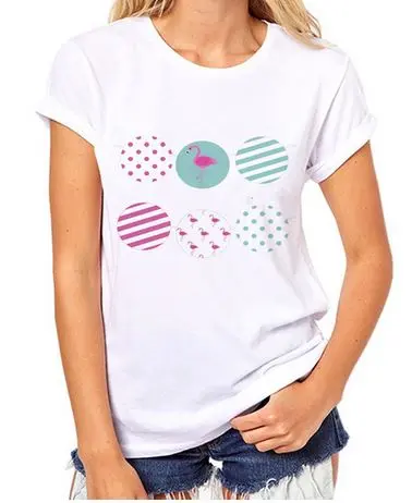 T-shirt Flamant Rose Cercle