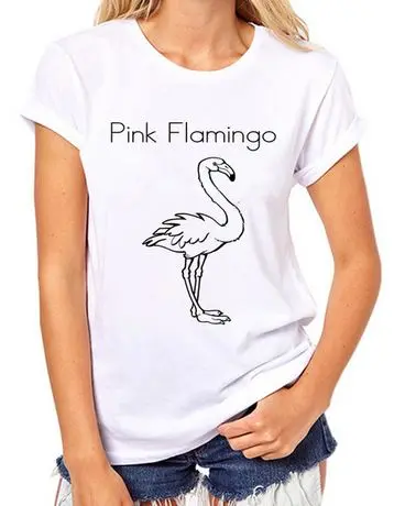 T-shirt Flamant Rose Contour