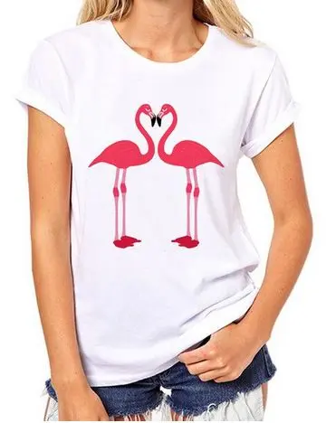 T-shirt Flamant Rose Couple