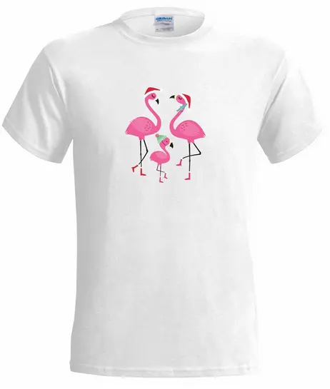 T-shirt Flamant Rose Esprit de Noël