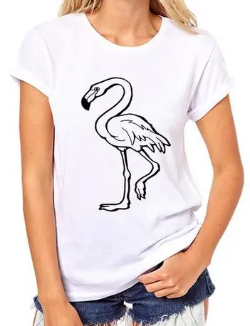 T-shirt Flamant Rose Esquisse