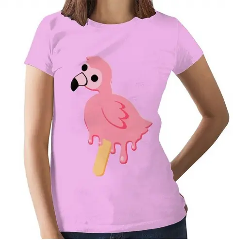 T-Shirt Flamant Rose Femme